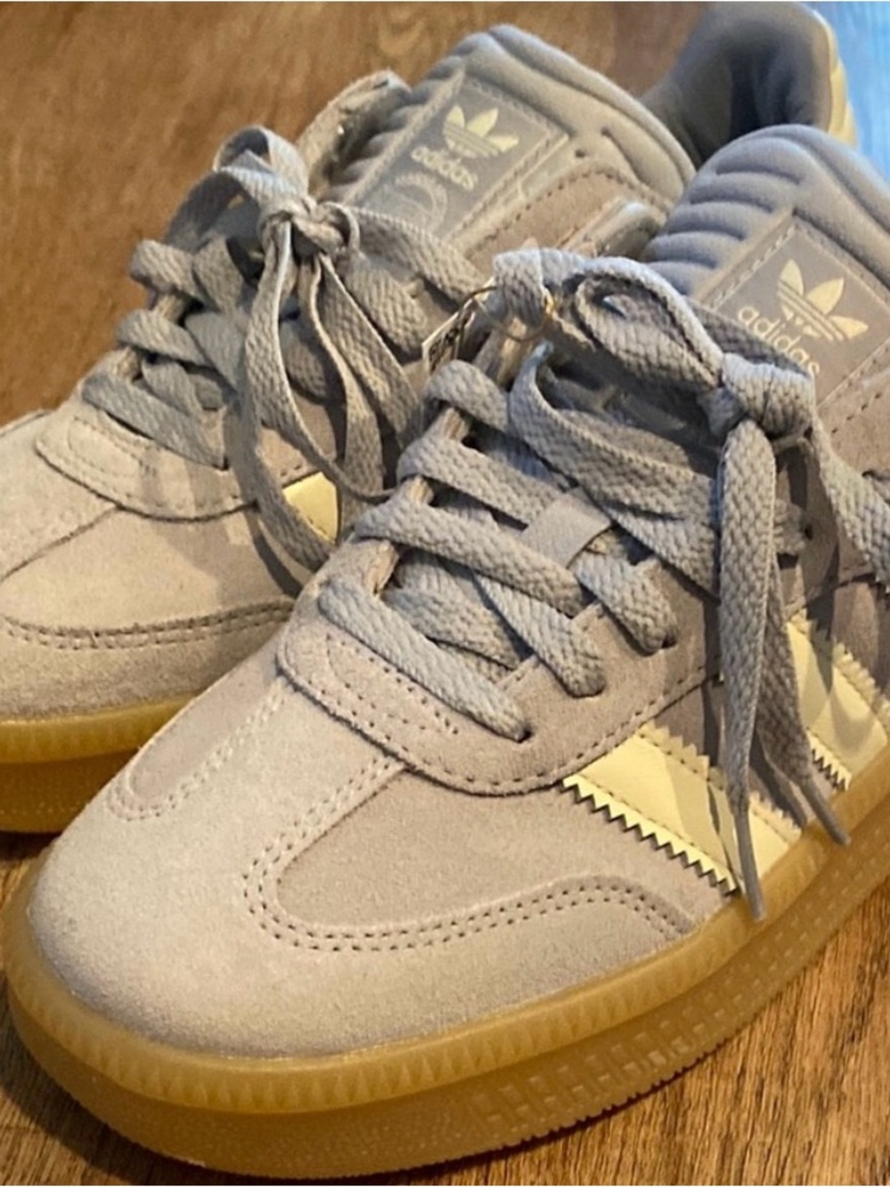 Men’s Adidas Light purple SAMBAs with Gum Sole